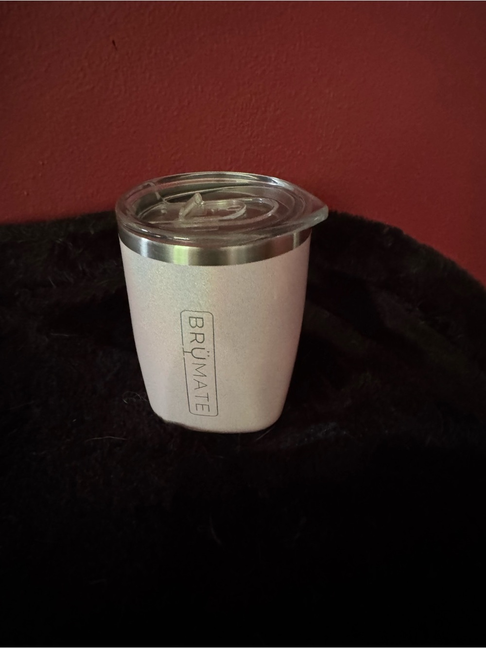 BrüMate Pink Shimmer Insulated Wine Tumbler with Lid